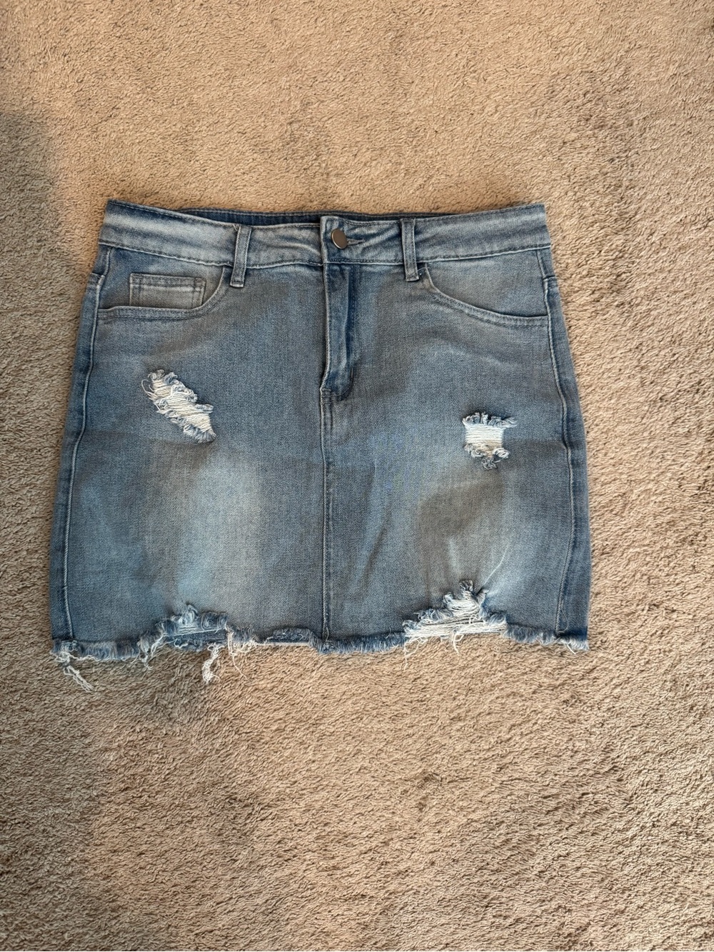 Denim mini skirt